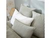 Taie d'oreiller en gaze de coton Vichy kaki 50x70