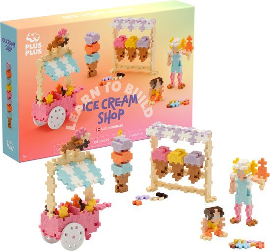 Plus-Plus Learn to Build Ice Cream Shop ijssalon - 285 delige bouwset