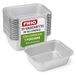 FRIO Aluminium schalen met deksel, 20 stuks, 1 portie 14,5 x 12 x 5,5 cm, ideaal voor Take Away, catering, braadpan, oven en vriezer, voor het koken en bewaren van levensmiddelen