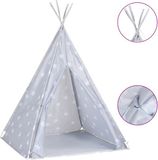 vidaXL Kindertipitent met tas 115x115x160 cm polyester grijs