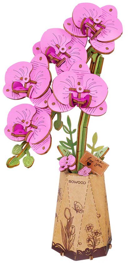 RobotimeRowood Robotime Purple Moth Orchid - TW091