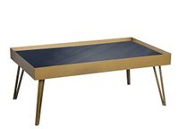 Hometrends4You Tom 3 Salontafel, Zwart/Goud