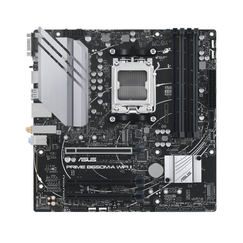 ASUS PRIME B650M-A WIFI II - Micro ATX Moederbord - Socket AM5 - DDR5 - Wi-Fi 6