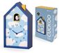 Réveil avec poussins, fonction snooze, veilleuse, 20 cm, bleu