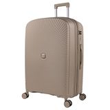 ITACA - Lichte en robuuste bagageset met 360 graden draaibare wielen, inclusief set van harde koffers van polypropyleen., Beige, Modern