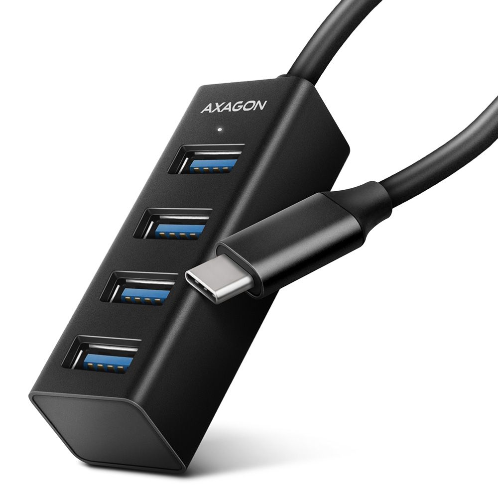 AXAGON HUE-M1C USB 3.2 Gen 1 Hub - 4x USB-A - Zwart