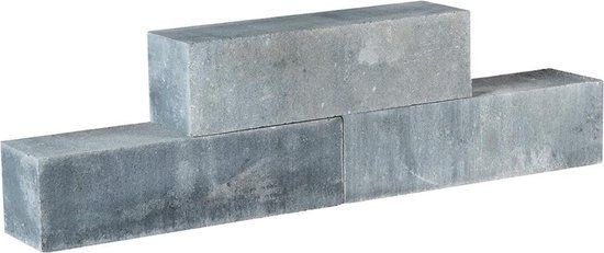 Gardenlux Classico Block Grijs/Zwart Betontegel Beton Zwart 30 stuks