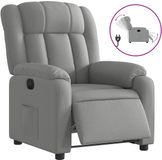 vidaXL Fauteuil elektrisch verstelbaar stof lichtgrijs