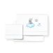 Beddengoedset Nube Beddengoedset voor kinderbed, olifant, wit en blauw