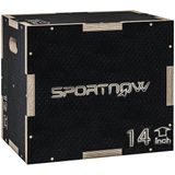 SPORTNOW Springbox - Beukenhout - 40,5x35,5x30,5cm - Zwart