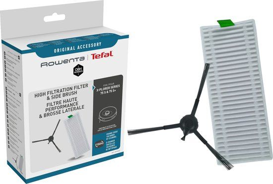 Krachtige Rowenta Filter, Borstel en Zijborstel voor X-PLORER 75S/75S+ ZR185002