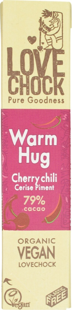 Lovechock Warm Hug Vegan Chocolade - Kers, Cranberry, Kaneel & Cayennepeper