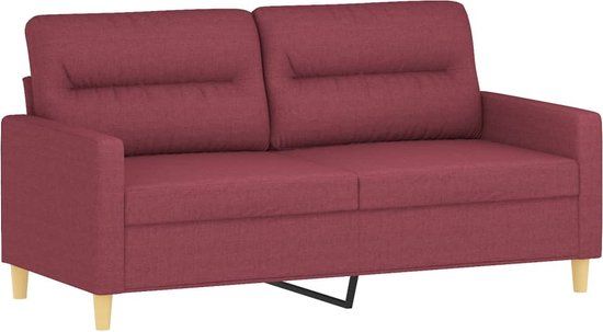 vidaXL Tweezitsbank 140 cm stof wijnrood