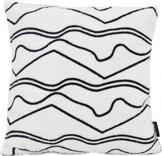 NOVÉE Nordic Bouclé Kussenhoes - Wit - 45x45 cm