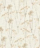 Herbarium Vliesbehang Bloemen Beige 0,53 x 10,05 M.