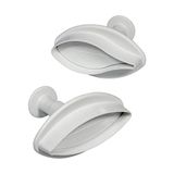 PME LY1000 Geaderde Lelie plunjersnijders, klein formaat, set van 2, wit