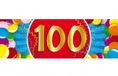 Bellatio Decorations 100 jaar leeftijd sticker - 19 x 6 cm - 100 jaar verjaardag - jubileum - versiering