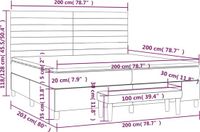 vidaXL Boxspringbed met matras, fluweel, donkergrijs, 200x200 cm