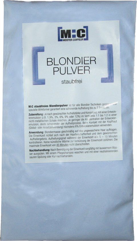 M:C Blondeerpoeder blauw 500gr - Licht Blond - Ontkleuring