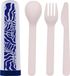 Chic.mic BioLoco PLA Bestekset Blue Leaves - 16cm - 1 Stuk