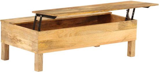 vidaXL Salontafel 110x55x35 cm massief mangohout