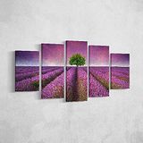 Homemania Muurfoto, motief: bloemen, 5, natuur en landschap, voor woonkamer, meerkleurig, 100 x 3 x 60 cm, HM205PKNV-11, polyester, hout