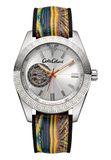 Carlo Colucci Heren analoog kwartshorloge met siliconen armband CC302-2, Meerkleurig
