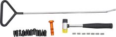 StarTech PDR-stang Reparatieset voor carrosserie-deuken HC3 - 15-delig - 48 cm hefboom - 8 mm schroefdraad - Verwisselbare haak - 120° buighoek - Mangaanstaal - Zwart