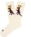 Jimmy Lion heren athletic sokken basquiat pez dispenser beige