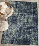 Safavieh Vintage geïnspireerd tapijt, VTG197, geweven zachte viscose vezel, 121 x 170 cm, marineblauw/meerkleurig