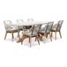 BUITEN living Livorno/Seville Hout Zand Dining Tuinset