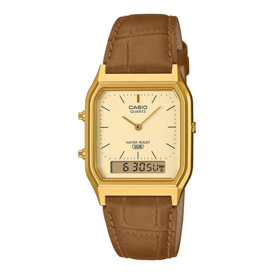 Casio Vintage AQ-230EGL-9AEF Unisex Polshorloge - Goudkleurig