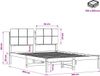 vidaXL Bedframe met gestoffeerd hoofdbord Whitewash en taupe