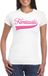 Bellatio Decorations Foute party t-shirt voor dames - Femtastic - wit - glitter - carnaval/themafeest XXL