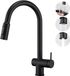 Unyqoos ® Robuste robinetterie de cuisine 2-en-1 avec douchette extractible et corps pivotant pour eau potable purifiée