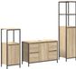 vidaXL Meuble de salle de bain Chêne Sonoma et Noir