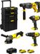 STANLEY FatMax V20 STANLEY FatMax Set SVK400 (SFMCH900 + SFMCG400 + SFMCD711 + SFMCF800 + 2 x 2,0 Ah accu's + oplader + 3-in-1 opbergkoffer)