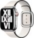 Apple Leather Band Modern Buckle voor de Apple Watch Series 1-9 / SE - 38/40/41 mm / Series 10 - 42 mm - Maat S - Chalk