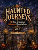 Haunted Journeys: 50 Real & Imagined Halloween Places to Color