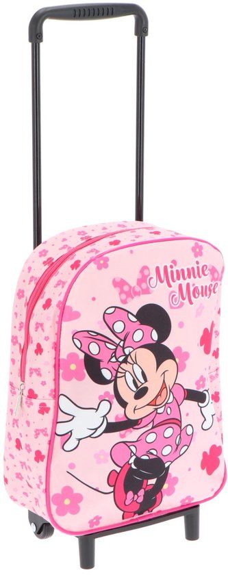 Minnie Mouse Trolley Rugzak Roze Gebloemd Polyester 3L Kinderen