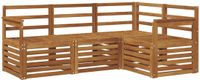 vidaXL - Bank loungeset - 4-delig - Naturel - Polyester