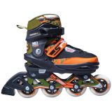 SFR Pixel patins à roulettes réglables pour enfants, taille 33-37, noir - vert - orange