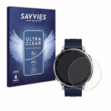 Savvies Screenprotector voor Amazfit Active 3 Premium - Folie Beschermfolie transparant 6 Stuks