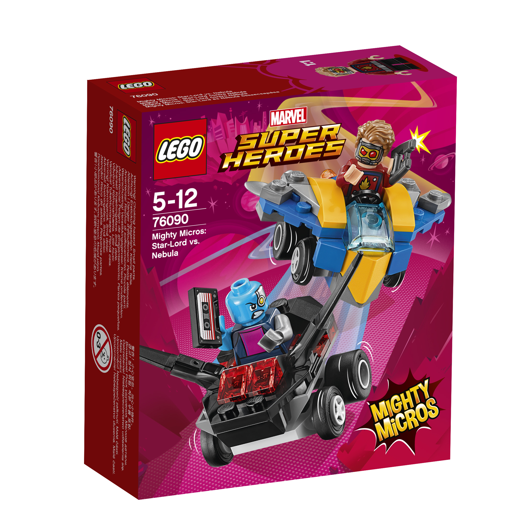 lego Super Heroes Mighty Micros: Star-Lord vs. Nebula - 76090 Help Star-Lord de gestolen mixtape terug te pakken van Nebula