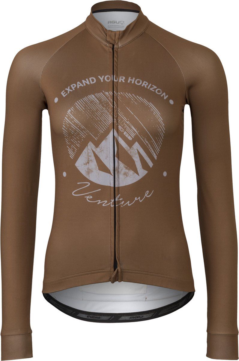 AGU Gravel Fietsshirt Lange Mouwen Venture Dames - Bruin - S
