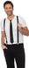Partychimp Carnaval set bretels en stropdas - zwart - Adultes/unisex - accessoires de déguisement