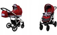 BabyLux® Kinderwagen 2in1 LARGO - CHILI SILVER SILVER FRAME