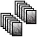 Americanflat A4 Fotolijsten met Gepolijst Kunststofglas – Set van 12 – Signature Collectie – Fotolijsten van Samengesteld Hout – Set voor op Tafel en Muur – Zwart