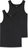 Schiesser Uncover Heren Singlet - Zwart - 2-Pack