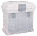 Boîte de rangement en plastique avec poignée de transport - 4 boîtes d'assortiment et compartiment de couvercle - 27,5 x 17,5 x 26 cm - Transparent